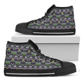 Colorful Geometric Native Navajo Print Black High Top Sneakers