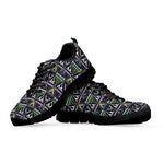 Colorful Geometric Native Navajo Print Black Sneakers