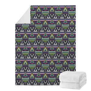 Colorful Geometric Native Navajo Print Blanket