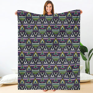 Colorful Geometric Native Navajo Print Blanket