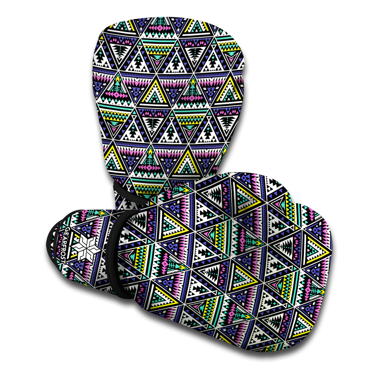 Colorful Geometric Native Navajo Print Boxing Gloves
