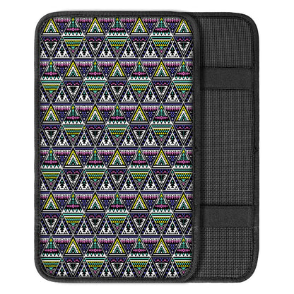 Colorful Geometric Native Navajo Print Car Center Console Cover