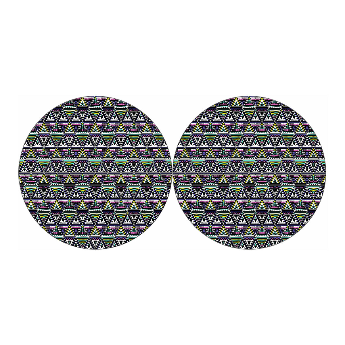 Colorful Geometric Native Navajo Print Car Coasters