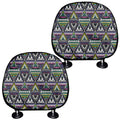 Colorful Geometric Native Navajo Print Car Headrest Covers