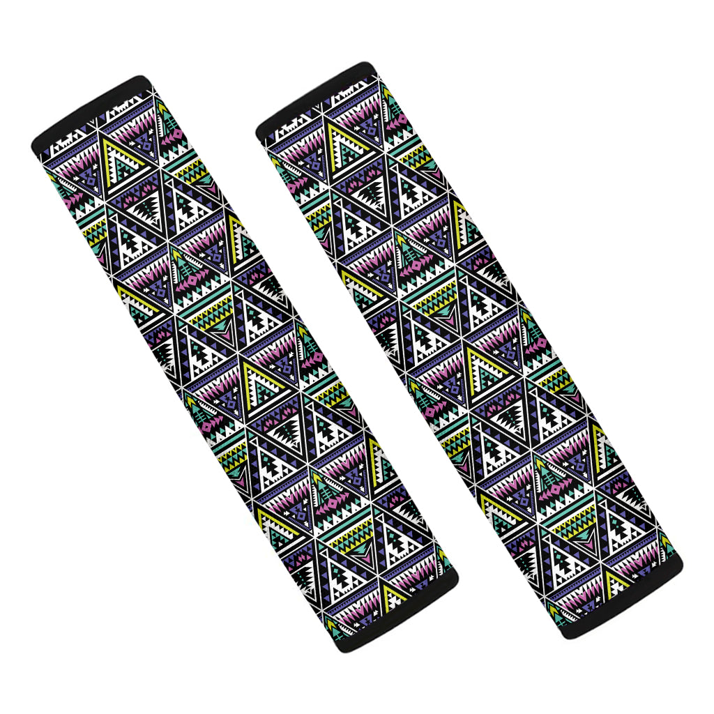 Colorful Geometric Native Navajo Print Car Seat Belt Covers