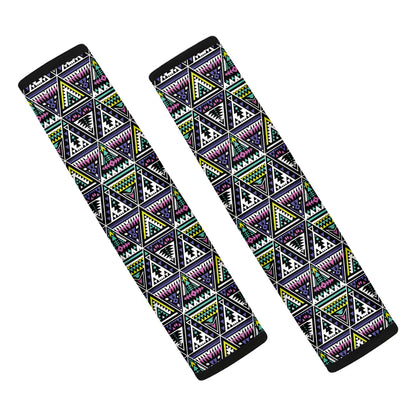 Colorful Geometric Native Navajo Print Car Seat Belt Covers