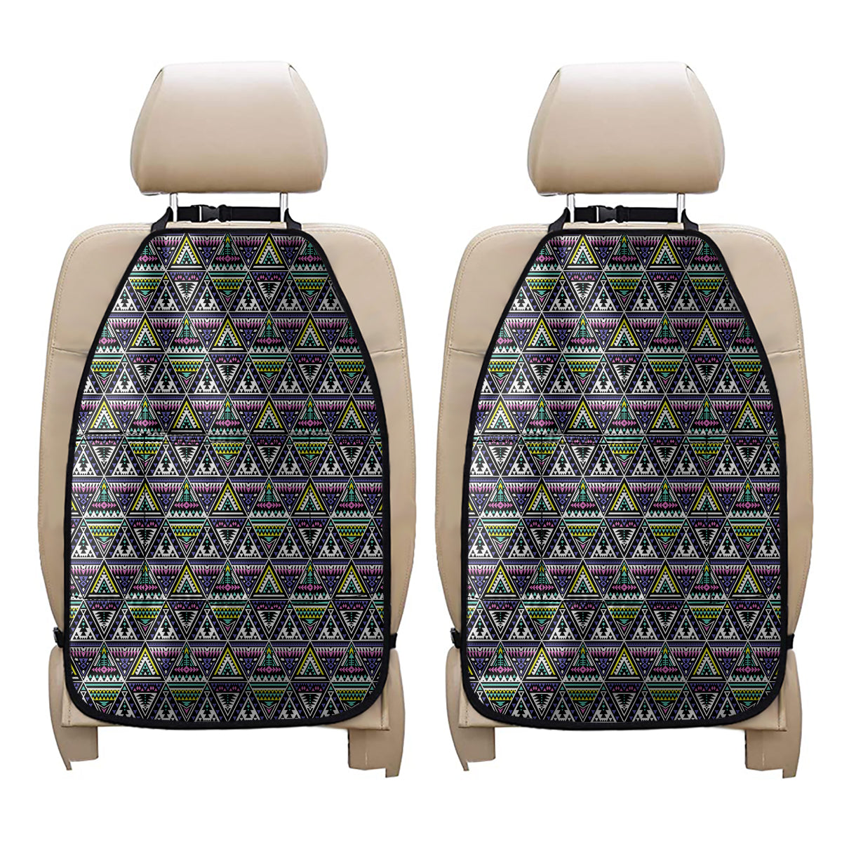 Colorful Geometric Native Navajo Print Car Seat Organizers