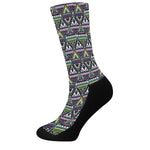 Colorful Geometric Native Navajo Print Crew Socks