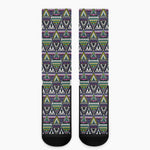 Colorful Geometric Native Navajo Print Crew Socks