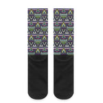 Colorful Geometric Native Navajo Print Crew Socks