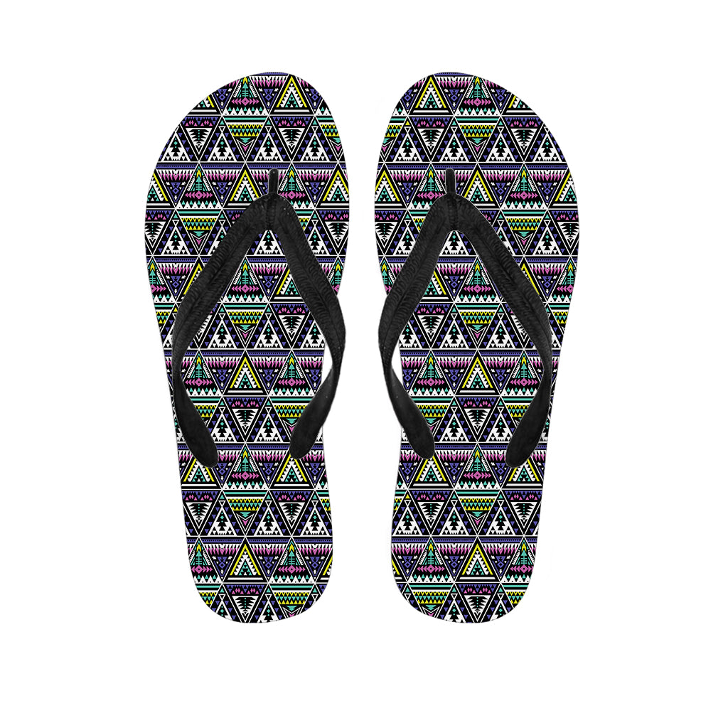 Colorful Geometric Native Navajo Print Flip Flops