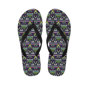 Colorful Geometric Native Navajo Print Flip Flops