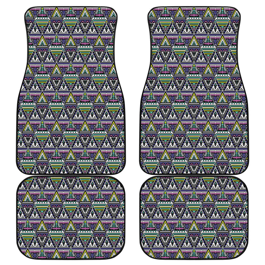 Colorful Geometric Native Navajo Print Front and Back Car Floor Mats