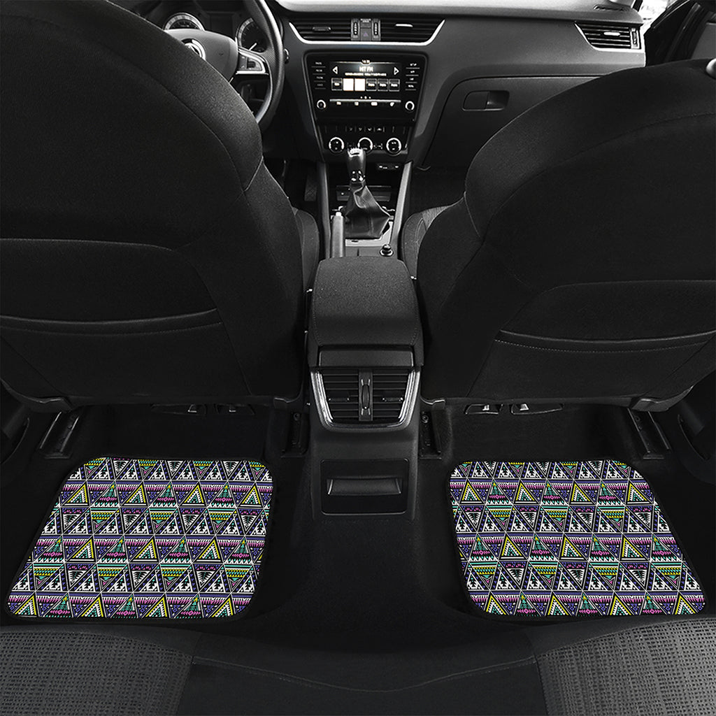 Colorful Geometric Native Navajo Print Front and Back Car Floor Mats