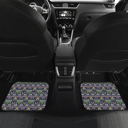 Colorful Geometric Native Navajo Print Front and Back Car Floor Mats