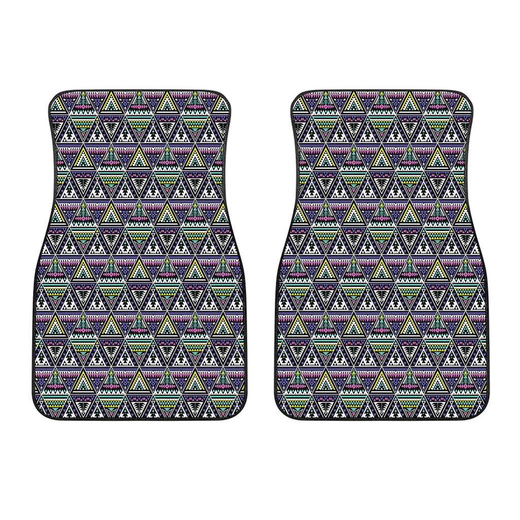 Colorful Geometric Native Navajo Print Front Car Floor Mats
