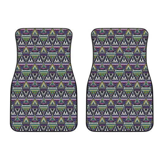 Colorful Geometric Native Navajo Print Front Car Floor Mats