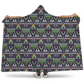 Colorful Geometric Native Navajo Print Hooded Blanket