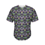 Colorful Geometric Native Navajo Print Men's Baseball Jersey