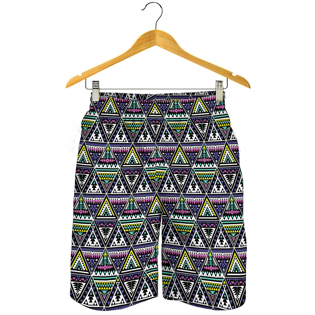 Colorful Geometric Native Navajo Print Men's Shorts