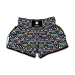 Colorful Geometric Native Navajo Print Muay Thai Boxing Shorts