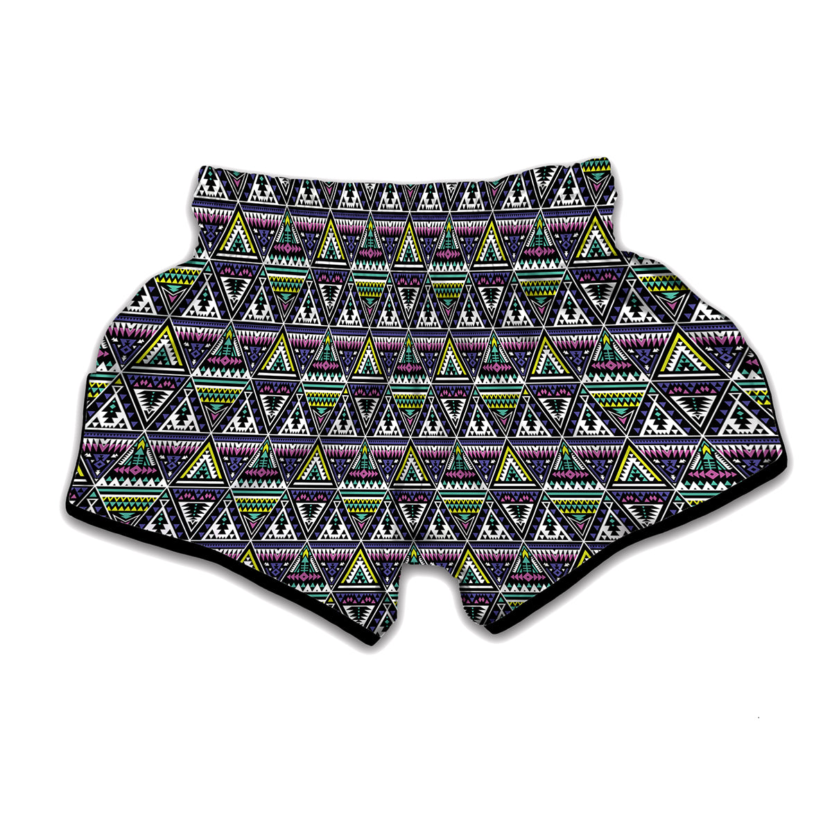 Colorful Geometric Native Navajo Print Muay Thai Boxing Shorts