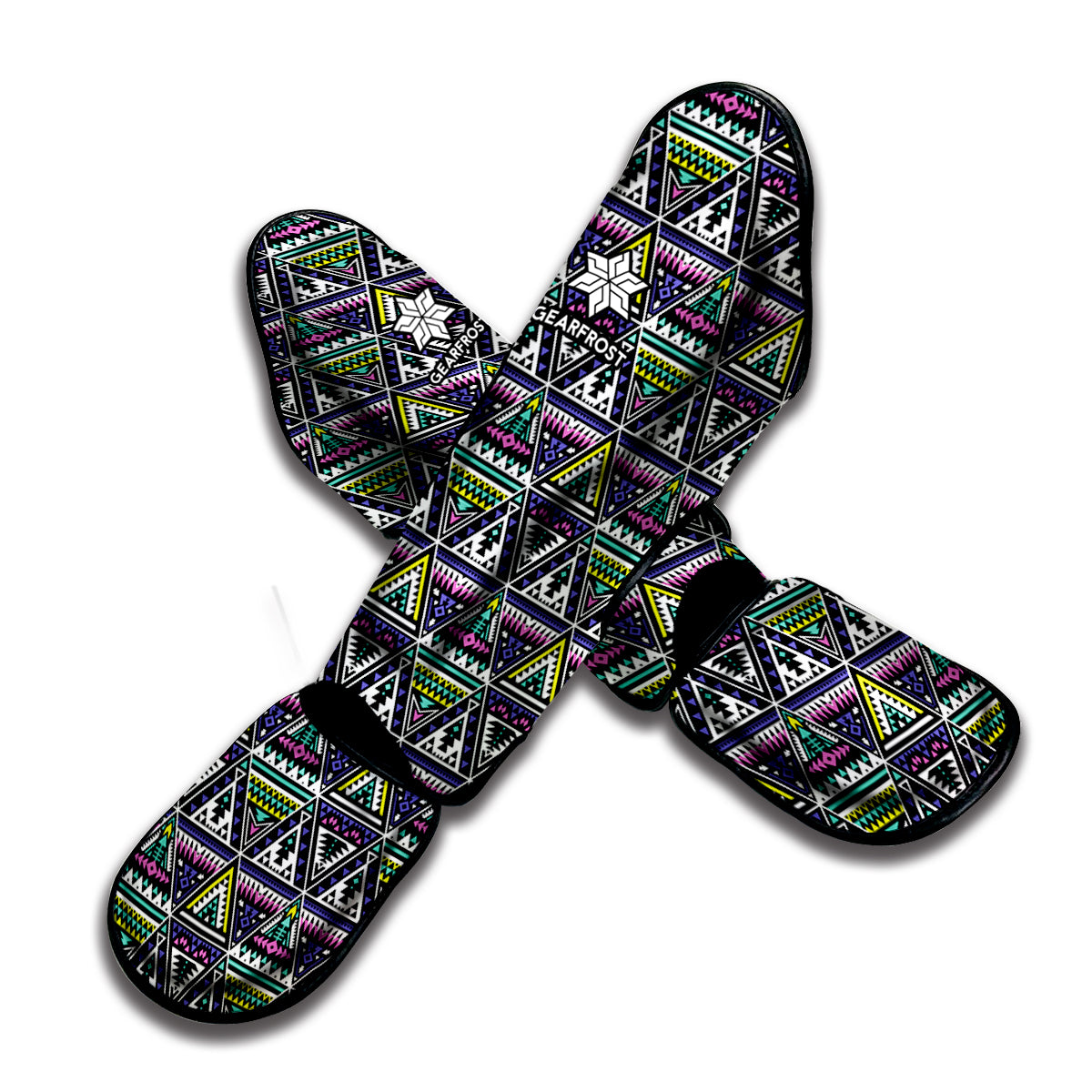 Colorful Geometric Native Navajo Print Muay Thai Shin Guard
