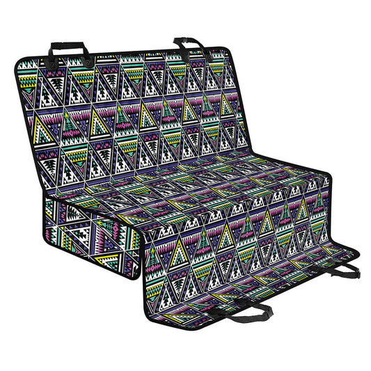 Colorful Geometric Native Navajo Print Pet Car Back Seat Cover