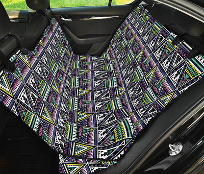 Colorful Geometric Native Navajo Print Pet Car Back Seat Cover
