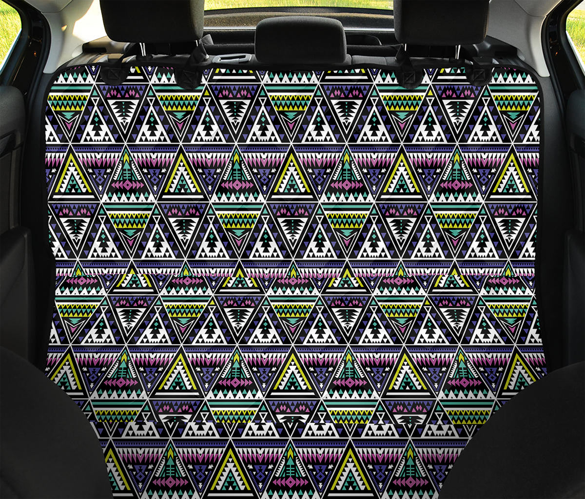 Colorful Geometric Native Navajo Print Pet Car Back Seat Cover
