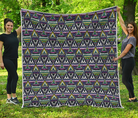Colorful Geometric Native Navajo Print Quilt
