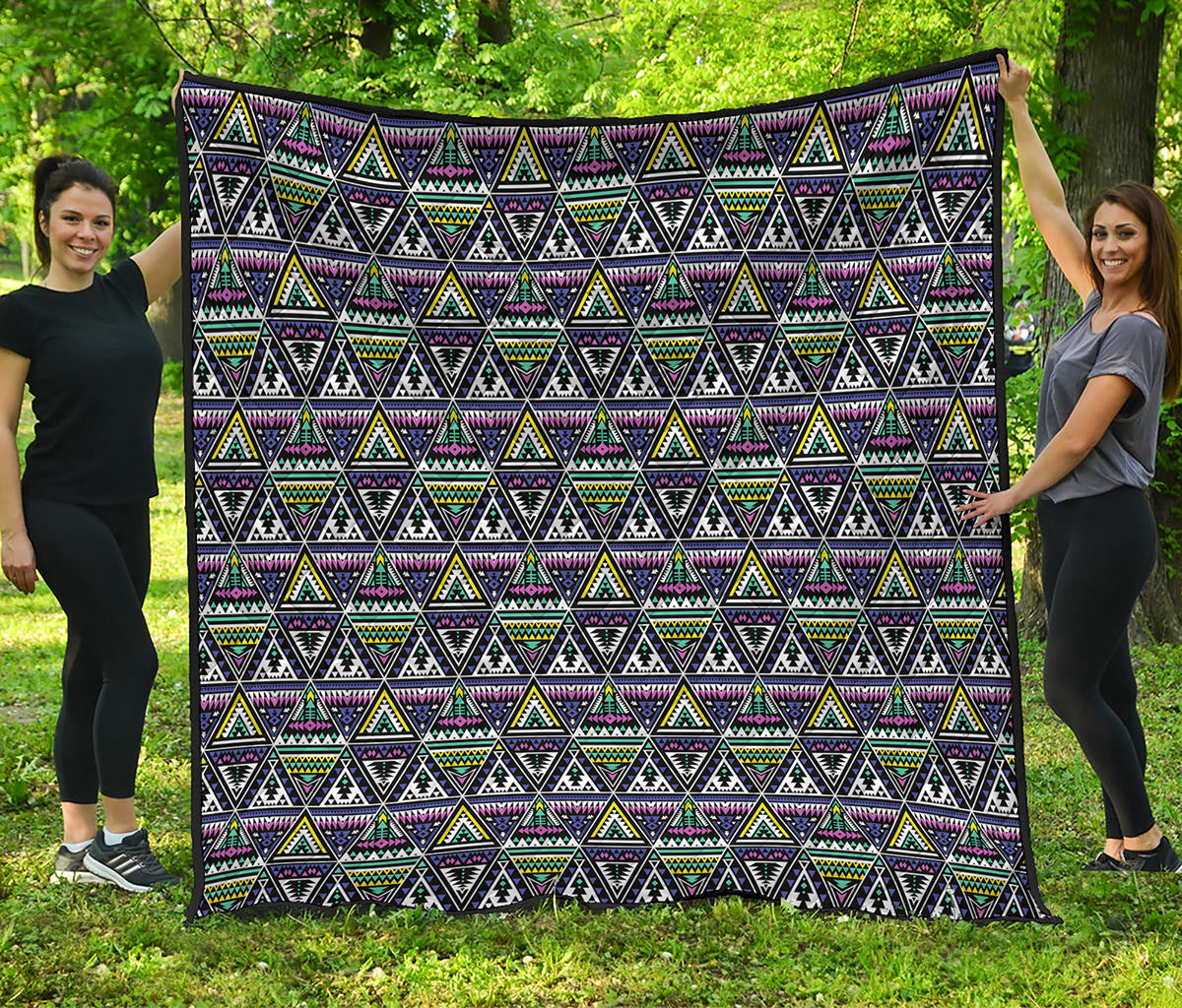 Colorful Geometric Native Navajo Print Quilt
