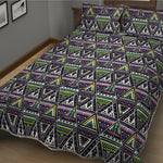 Colorful Geometric Native Navajo Print Quilt Bed Set