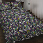 Colorful Geometric Native Navajo Print Quilt Bed Set