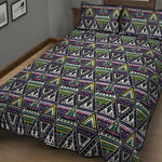 Colorful Geometric Native Navajo Print Quilt Bed Set