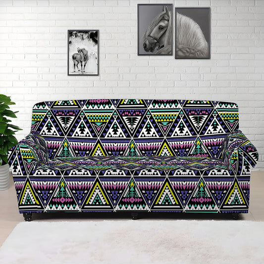 Colorful Geometric Native Navajo Print Sofa Cover