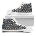 Colorful Geometric Native Navajo Print White High Top Sneakers
