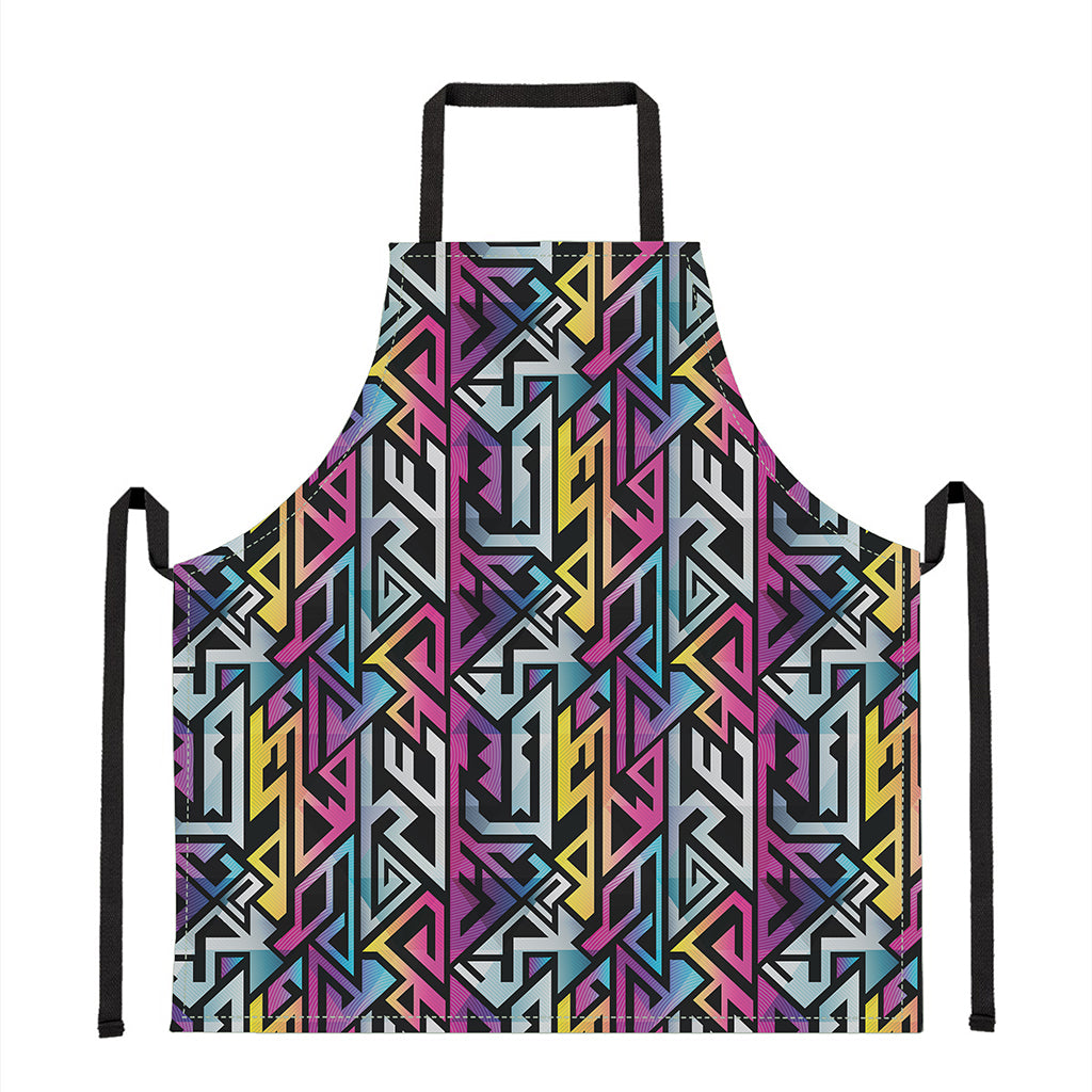 Colorful Geometric Tribal Pattern Print Apron