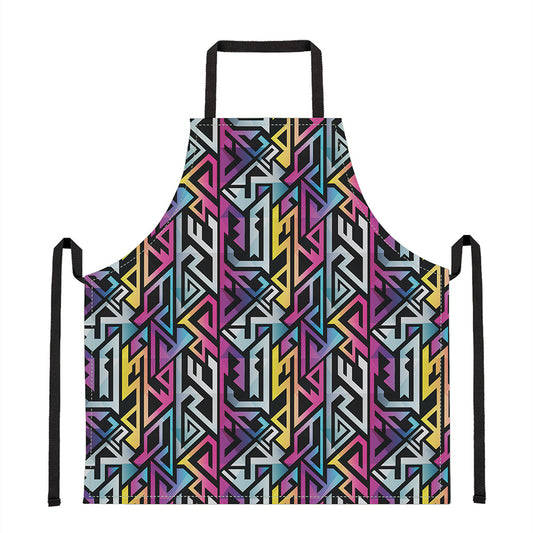 Colorful Geometric Tribal Pattern Print Apron