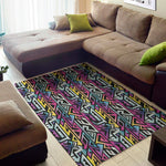 Colorful Geometric Tribal Pattern Print Area Rug