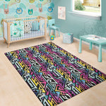 Colorful Geometric Tribal Pattern Print Area Rug