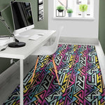 Colorful Geometric Tribal Pattern Print Area Rug
