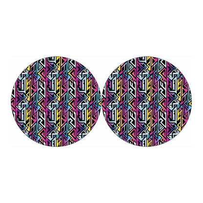 Colorful Geometric Tribal Pattern Print Car Coasters