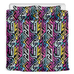 Colorful Geometric Tribal Pattern Print Duvet Cover Bedding Set