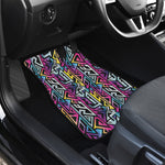 Colorful Geometric Tribal Pattern Print Front Car Floor Mats