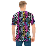 Colorful Geometric Tribal Pattern Print Men's T-Shirt