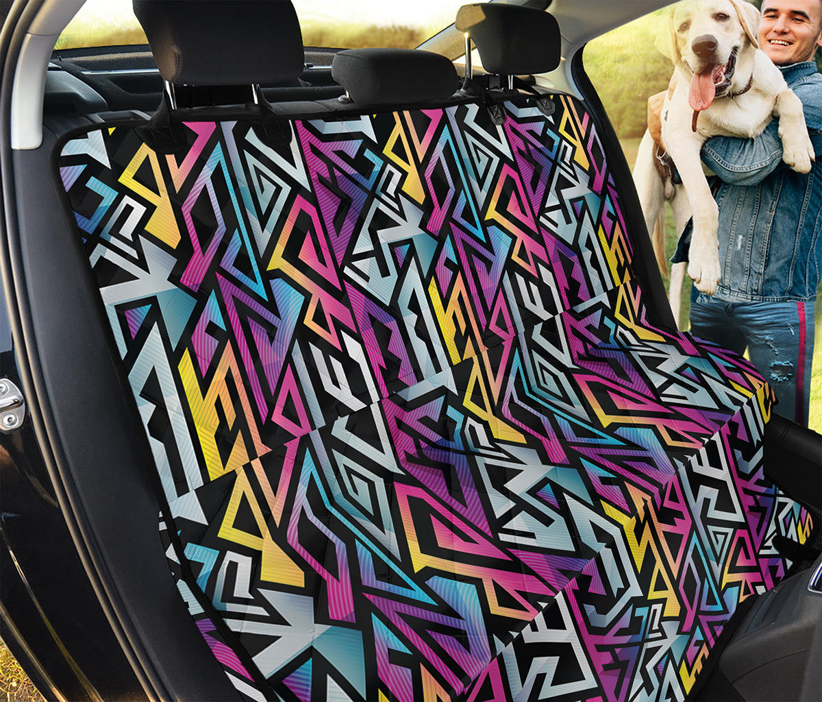 Colorful Geometric Tribal Pattern Print Pet Car Back Seat Cover