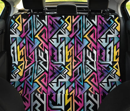 Colorful Geometric Tribal Pattern Print Pet Car Back Seat Cover