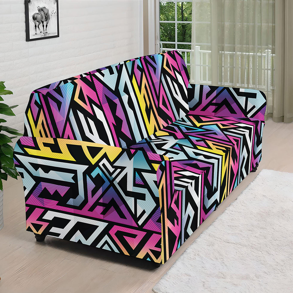 Colorful Geometric Tribal Pattern Print Sofa Cover