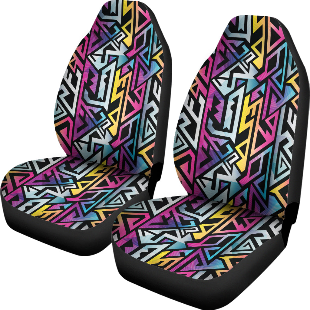 Colorful Geometric Tribal Pattern Print Universal Fit Car Seat Covers